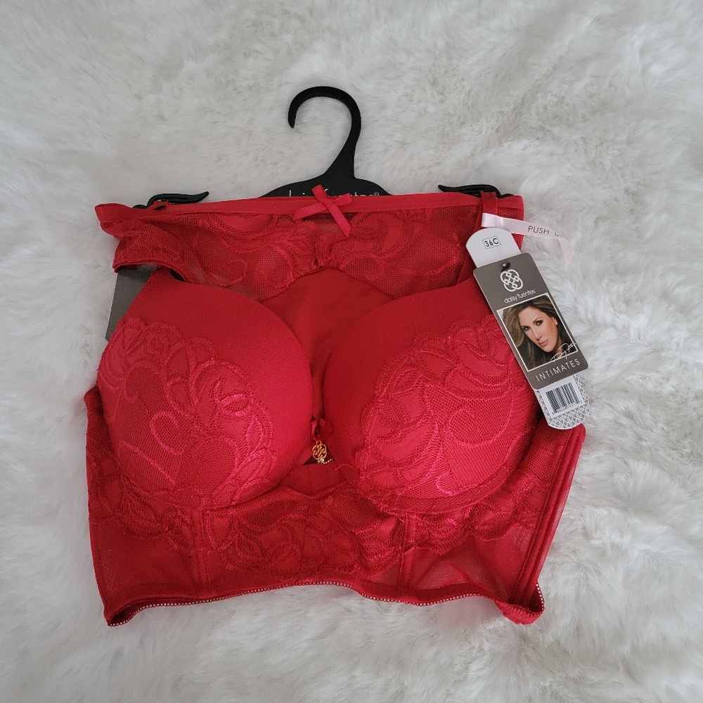 ❤️DAISY FUENTES BRAND NEW MATCHING BRA SET LIGHT LIFT SIZE 36C/L